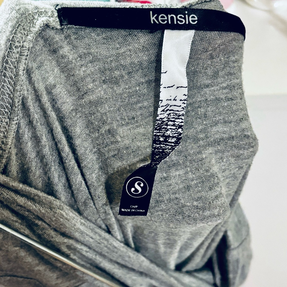 Gray and Fuchsia Ombré Kensie Fold Over Maxi Skirt - Picture 5 of 5